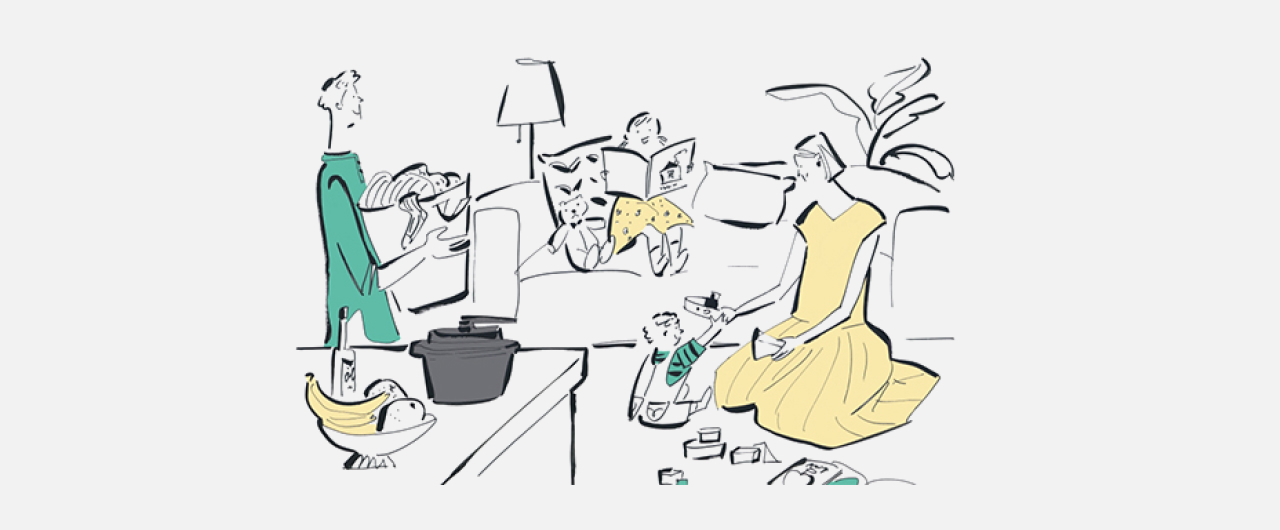 イラスト:子供たちとの時間